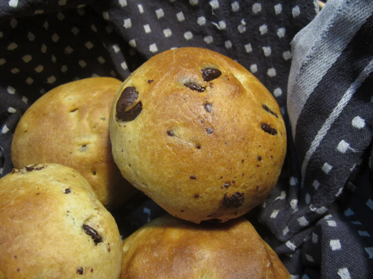 Rezept: Vegane Schoko- und Rosinenbrötchen Bild Nr. 14204 Vegane Schoko- und Rosinenbrötchen - Rezept - Bild Nr. 14204