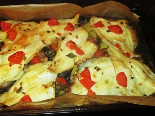 Maischollen auf Kartoffel-Champignon-Bett - Rezept - Bild Nr. 14204