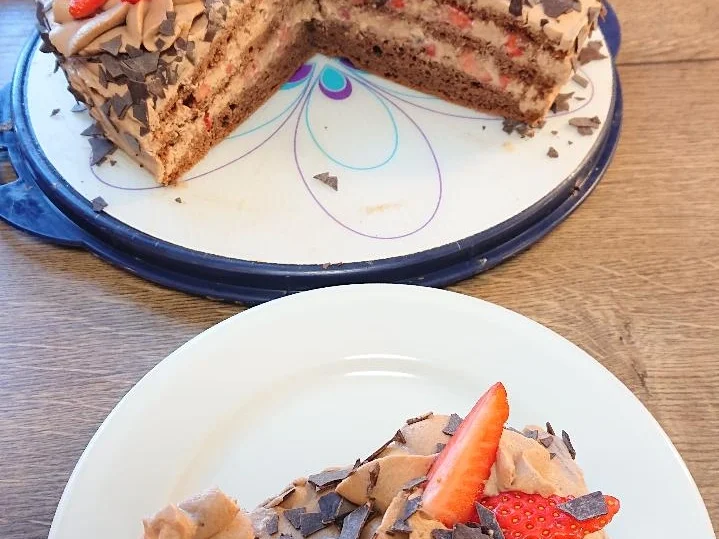 Schoko-Erdbeer-Sahne-Torte - Rezept - Bild Nr. 14221