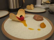 Rezept: Mousse au Chocolate mit Passionsfruchtgelee auf einer Hippe Bild Nr. 14212 Mousse au Chocolate mit Passionsfruchtgelee auf einer Hippe - Rezept - Bild Nr. 14212