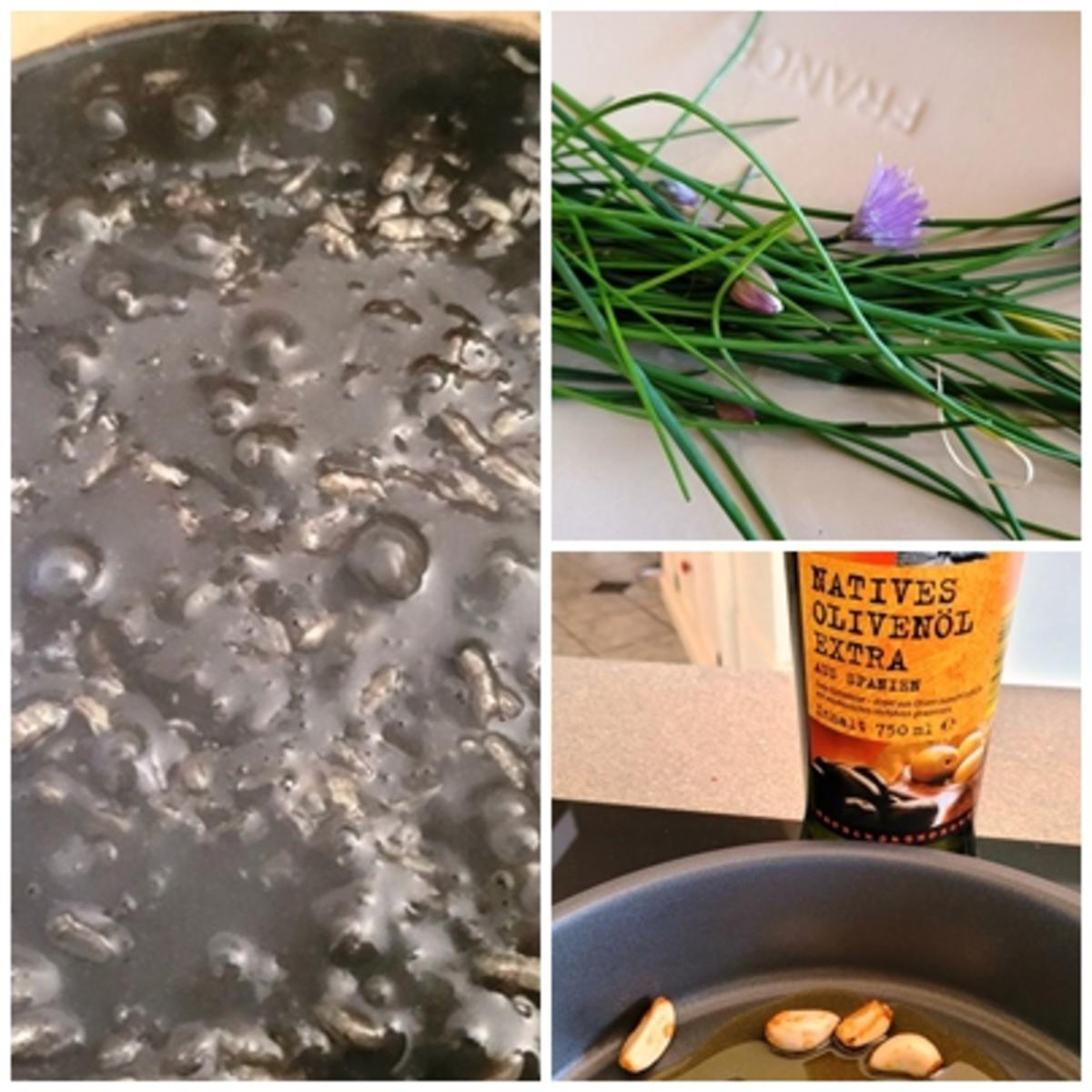Schwarzer Sepia Reis mit Garnelen - kulinarische Weltreise - Rezept - Bild Nr. 14246