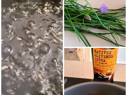 Schwarzer Sepia Reis mit Garnelen - kulinarische Weltreise - Rezept - Bild Nr. 14246