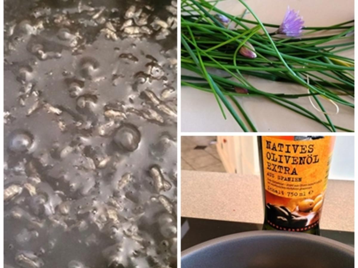Schwarzer Sepia Reis mit Garnelen - kulinarische Weltreise - Rezept ...