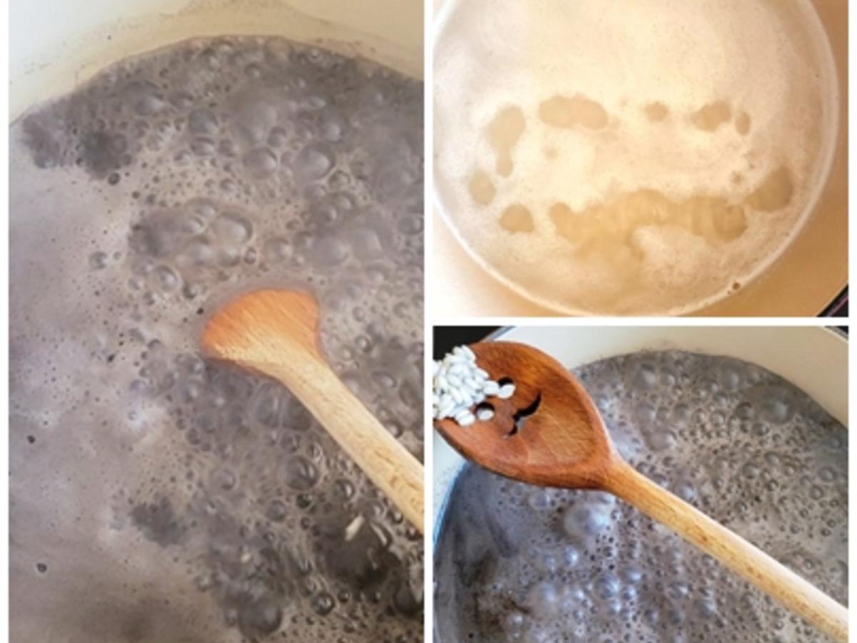 Schwarzer Sepia Reis mit Garnelen - kulinarische Weltreise - Rezept ... Schwarzer Sepia Reis mit Garnelen - kulinarische Weltreise - Rezept ...