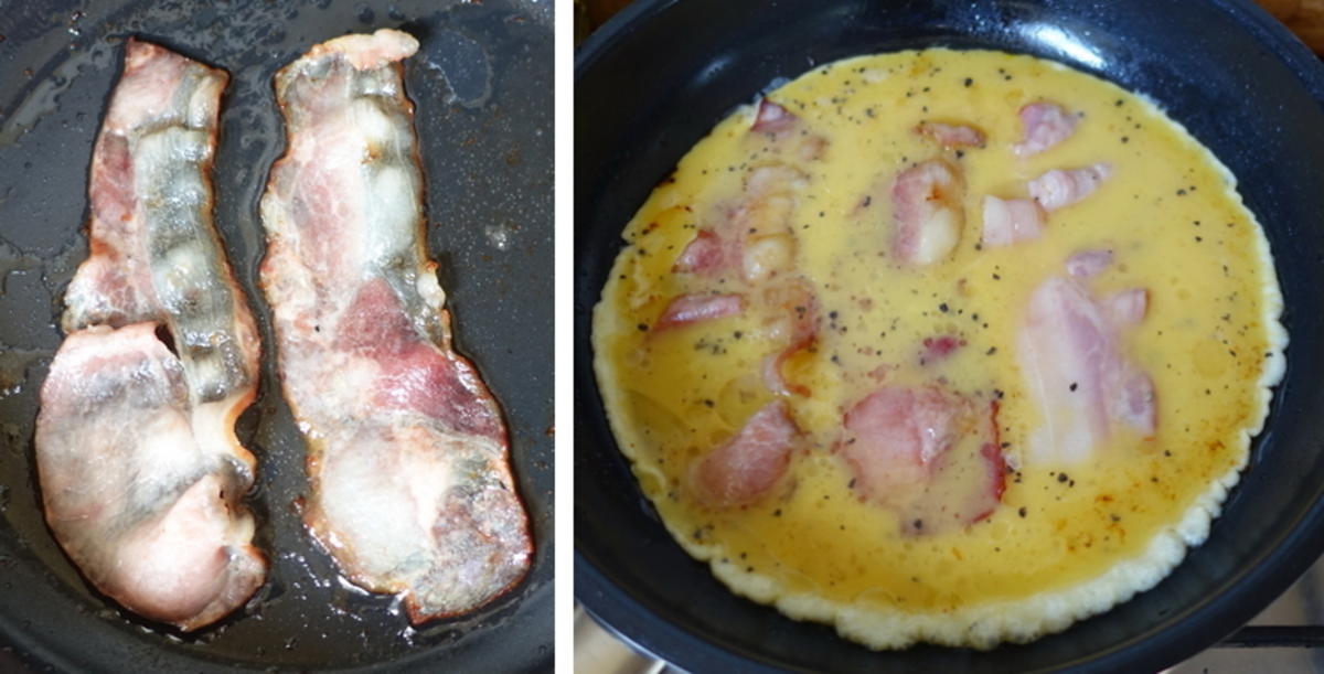 Omelette mit grünem Spargel und Bacon - Rezept - Bild Nr. 14242
