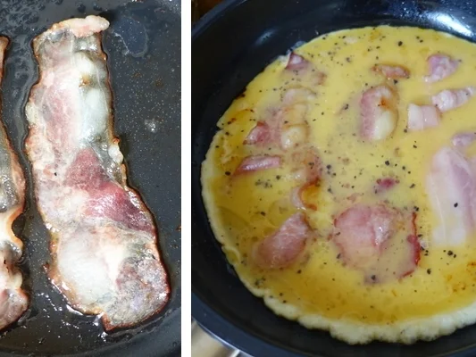 Omelette mit grünem Spargel und Bacon - Rezept - Bild Nr. 14242