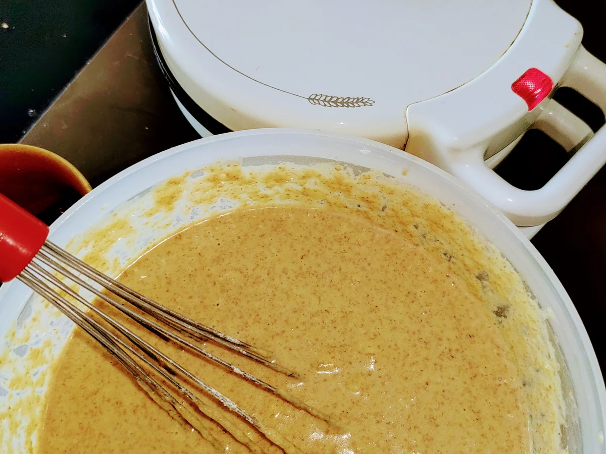 Rezept: Waffeln mit Bananen aus Dinkelsauerteig Bild Nr. 14242 Waffeln mit Bananen aus Dinkelsauerteig - Rezept - Bild Nr. 14242