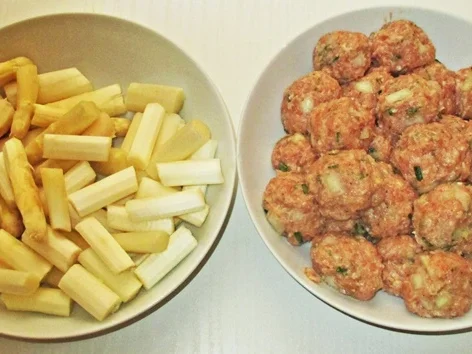 Rezept: Rinderhackbällchen in Spargelsoße Bild Nr. 7 Rinderhackbällchen in Spargelsoße - Rezept - Bild Nr. 7