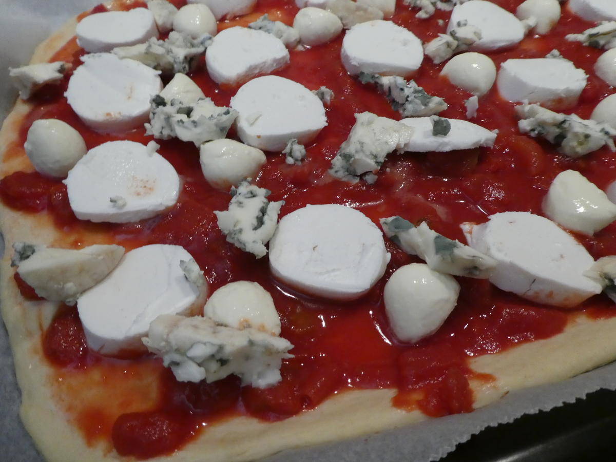 Dreierlei Käse-Pizza - Rezept - Bild Nr. 14251