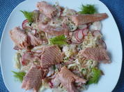 Fenchel - Radieschen - Salat mit geräucherter Forelle - Rezept - Bild Nr. 2