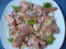 Fenchel - Radieschen - Salat mit geräucherter Forelle - Rezept - Bild Nr. 2