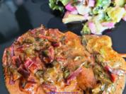 Filetspiess mit Salat oder Pakchoigemüse und einer herzhafter Sosse - Rezept - Bild Nr. 2