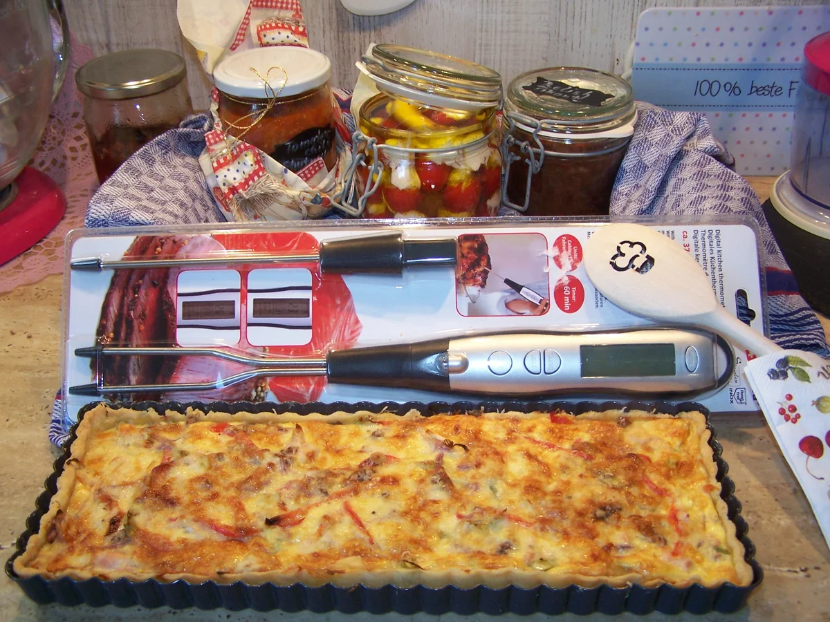 Quiche mit Lachs u. Gemüse zweierlei Käse - Rezept - Bild Nr. 19