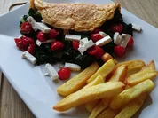 Omelett mit Spinat-Tomaten-Feta-Füllung - Rezept - Bild Nr. 14254