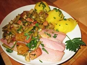 Rauchmatjes mit Birne, Bohnen und Speck - Rezept - Bild Nr. 2