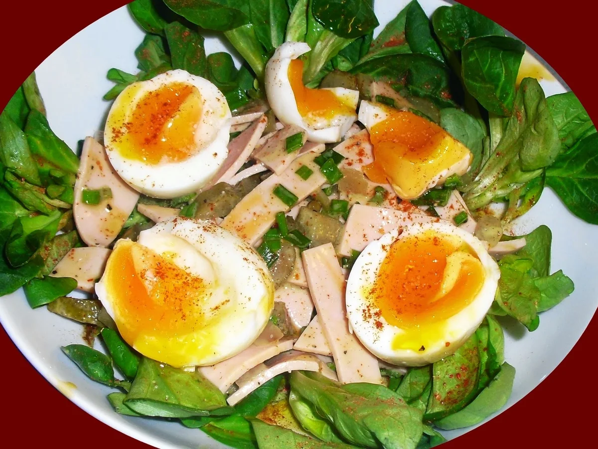 Pikanter Wurstsalat begegnet Feldsalat - Rezept - Bild Nr. 2