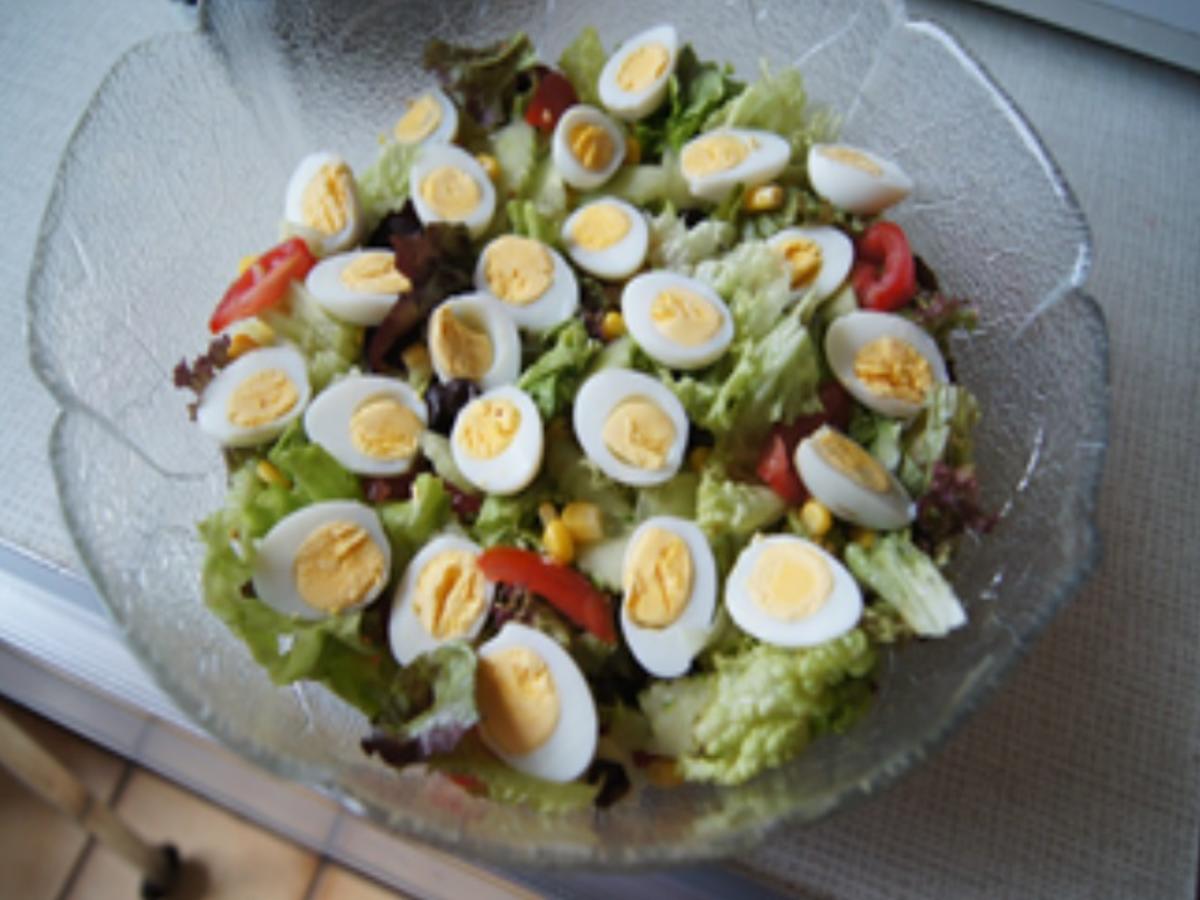 Gemischter Salat mit Wachteleiern - Rezept - Bild Nr. 14264