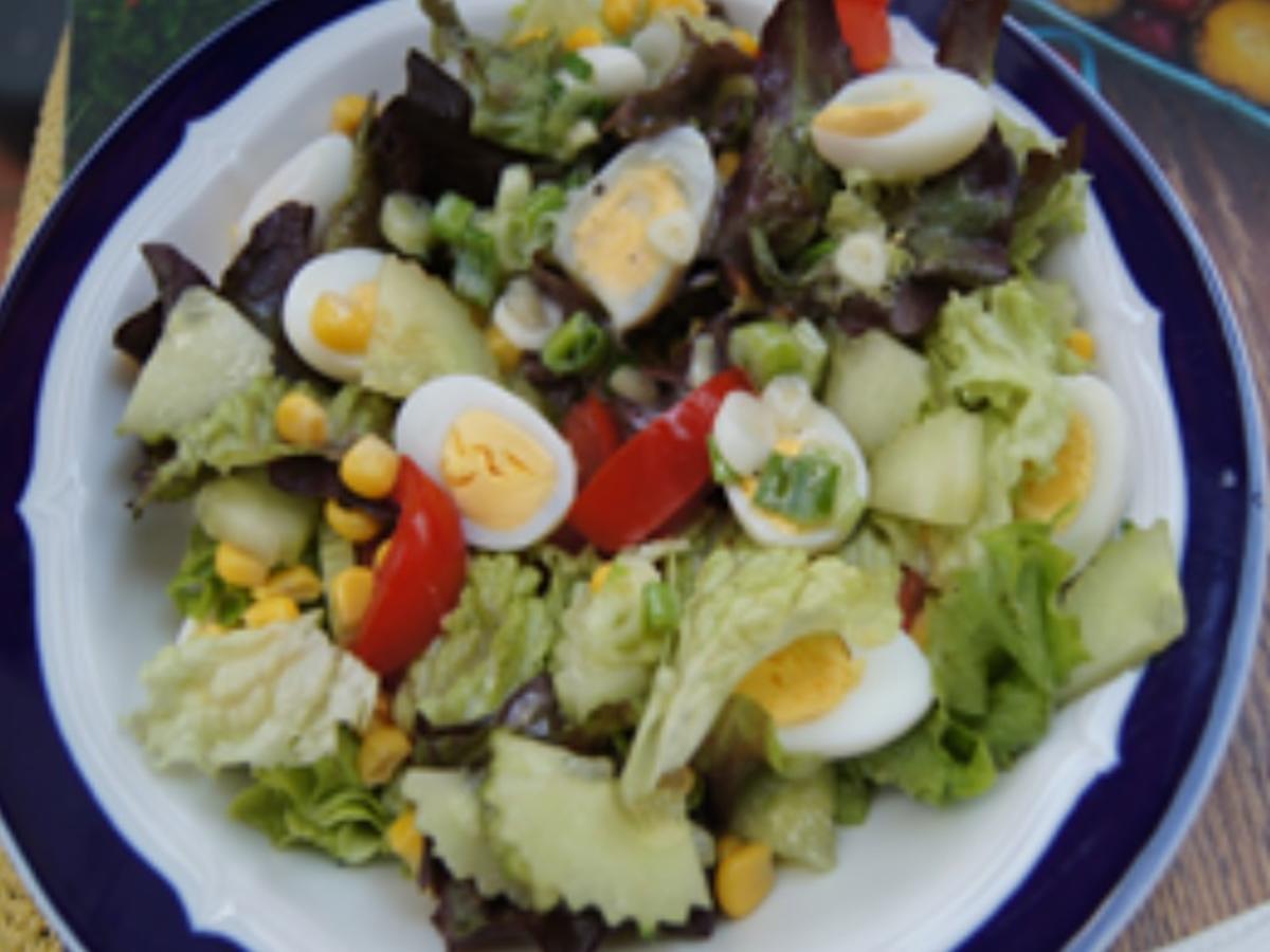 Gemischter Salat mit Wachteleiern - Rezept - Bild Nr. 14279