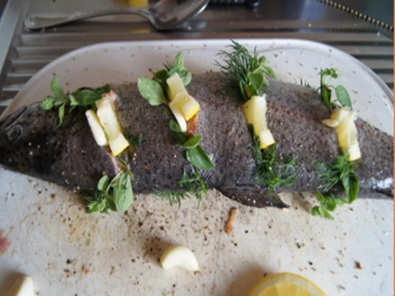 Lachsforelle aus dem Backofen mit Wok-Gemüse - Rezept - Bild Nr. 4