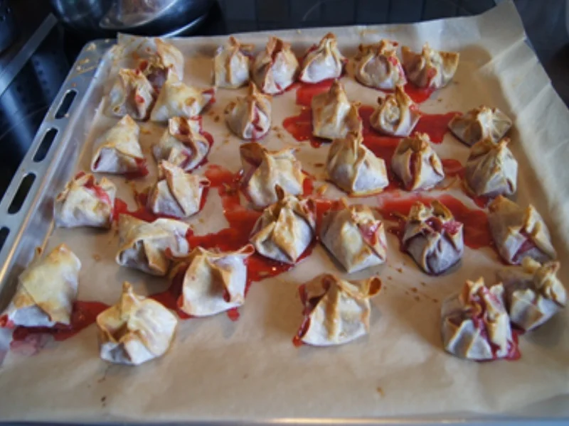 Gebackene Wan-Tan mit Erdbeerfüllung - Rezept - Bild Nr. 8