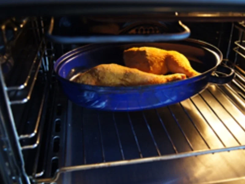 Knusprige, würzige Hähnchenkeule mit Pommes Frites - Rezept - Bild Nr. 14309