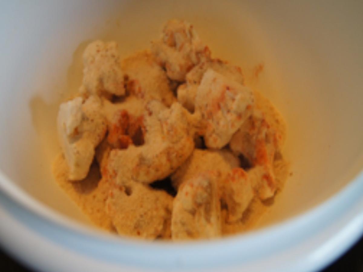 Mini Knusper Schnitzel mit knusprigen Blumenkohlröschen aus der Heißluftfritteuse - Rezept - Bild Nr. 4