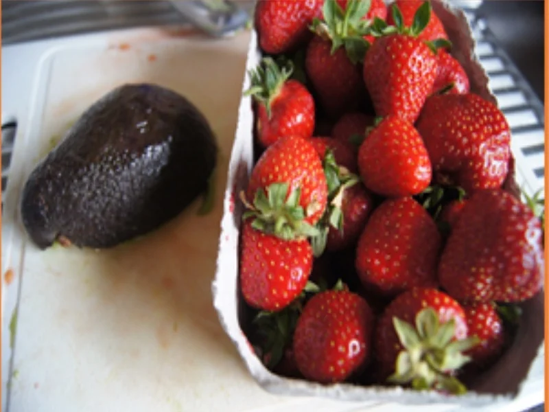 Rezept: Gebackenes Bauerbrot mit Avocado-Ziegenkäse-Belag und Erdbeeren Bild Nr. 14310 Gebackenes Bauerbrot mit Avocado-Ziegenkäse-Belag und Erdbeeren - Rezept - Bild Nr. 14310