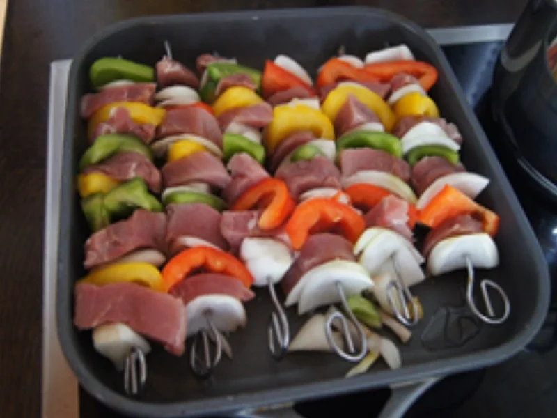 Rezept: Schaschlik-Spieß mit würziger Sauce und Basmatireis Bild Nr. 7 Schaschlik-Spieß mit würziger Sauce und Basmatireis - Rezept - Bild Nr. 7