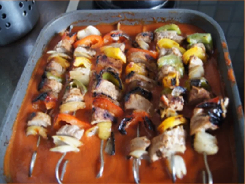 Rezept: Schaschlik-Spieß mit würziger Sauce und Basmatireis Bild Nr. 12 Schaschlik-Spieß mit würziger Sauce und Basmatireis - Rezept - Bild Nr. 12