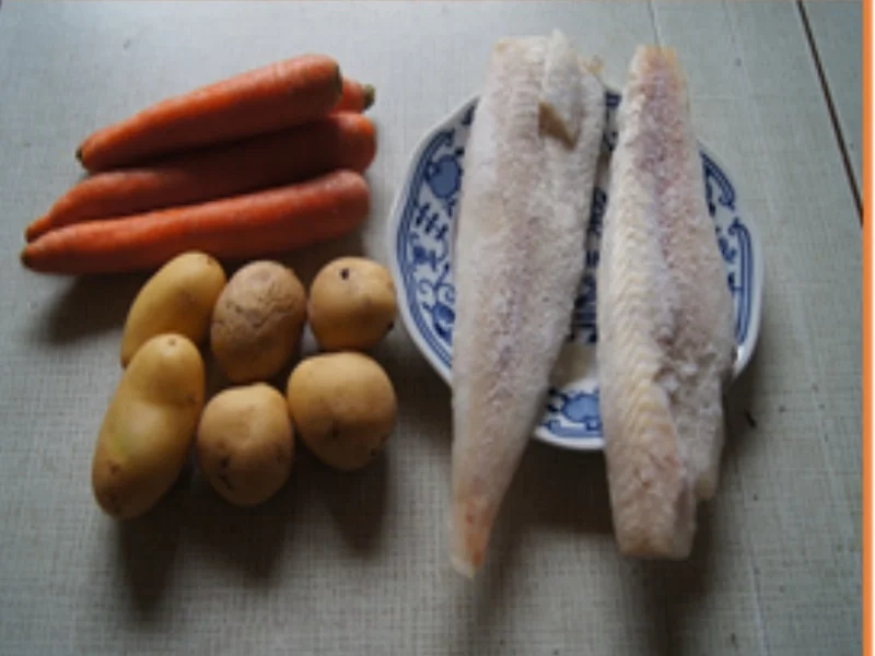 Seelachsfilet mit Möhrenblüten und Kartoffelstampf - Rezept - Bild Nr. 3