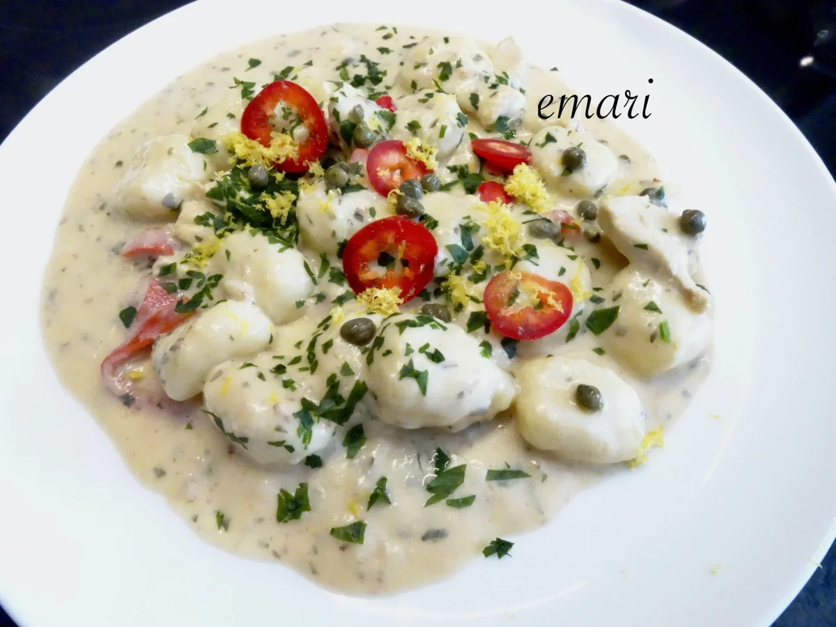 Rezept: cremige Gnocchi Pfanne mit Hühnerfiletstücken Bild Nr. 4 cremige Gnocchi Pfanne mit Hühnerfiletstücken - Rezept - Bild Nr. 4