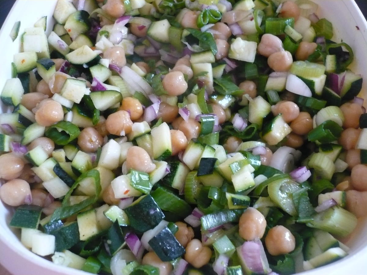 Zucchini - Salat mit Kichererbsen - Rezept - Bild Nr. 14312