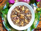 Rezept: Sรผร-saure Belugalinsen mit Walnรผssen und Birnen Bild Nr. 2 Sรผร-saure Belugalinsen mit Walnรผssen und Birnen - Rezept - Bild Nr. 2