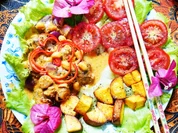 Scharfes Hühnercurry mit Süßkartoffeln und Tomaten - Sambal Ayam dan Ubi - Rezept - Bild Nr. 2