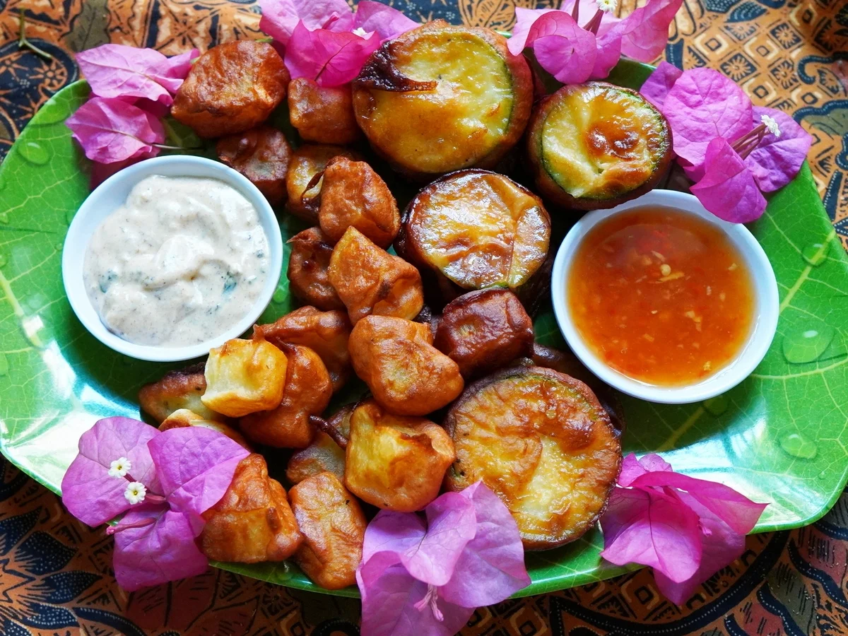 Im Teig frittiertes Gemüse zum Dippen - Rezept - Bild Nr. 2