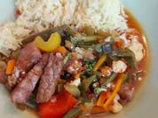 Schweinefleisch Süß- Sauer mit Gemüse - Rezept - Bild Nr. 14321