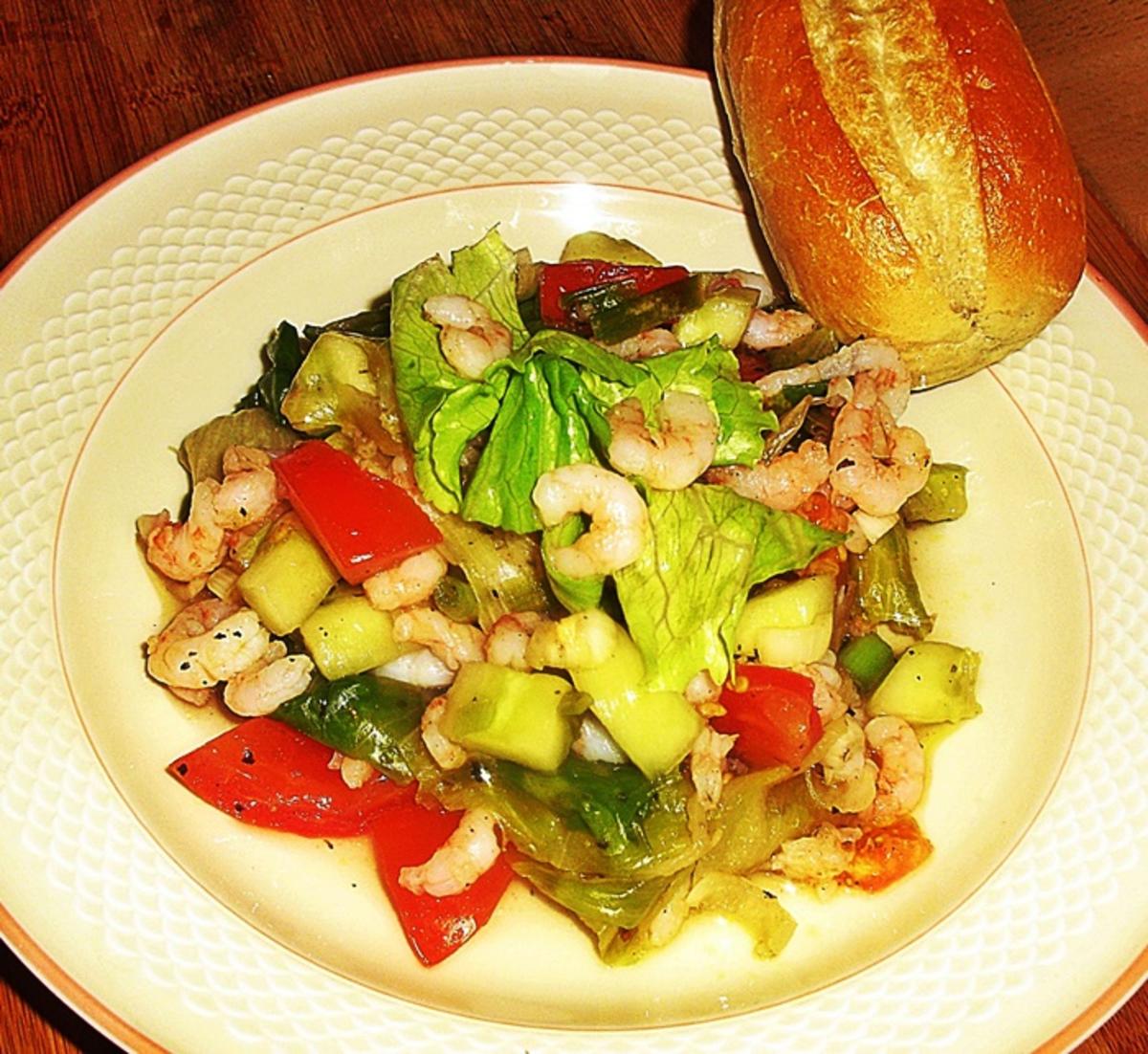 Gemischter Salat mit Eismeer-Garnelen - Rezept - Bild Nr. 2