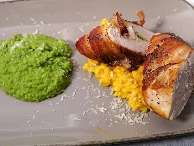 Huhn in fremder Jacke / Riso / frisches Grün - Rezept - Bild Nr. 14341