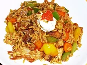 Reis-Fleischpfanne asiatischer Art - Rezept - Bild Nr. 2