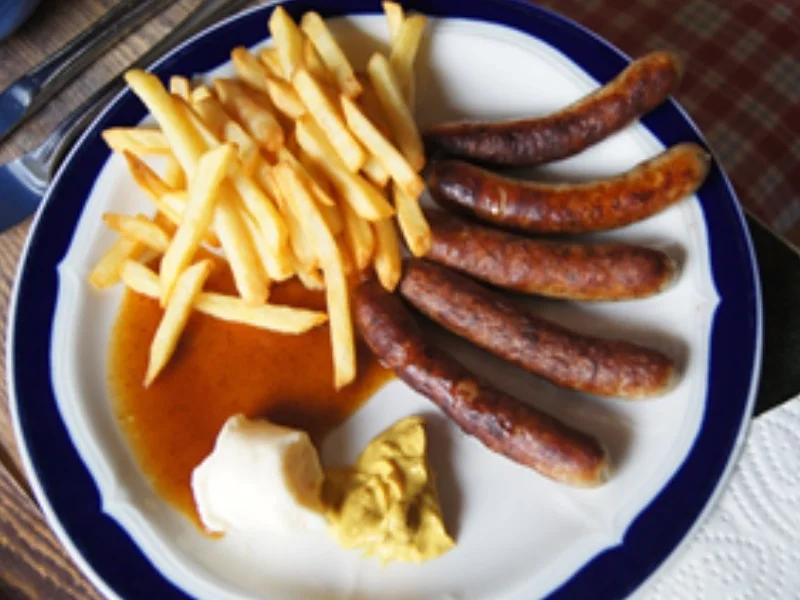 Nürnberger Rostbratwürstchen mit Pommes Frites und Salat - Rezept - Bild Nr. 5