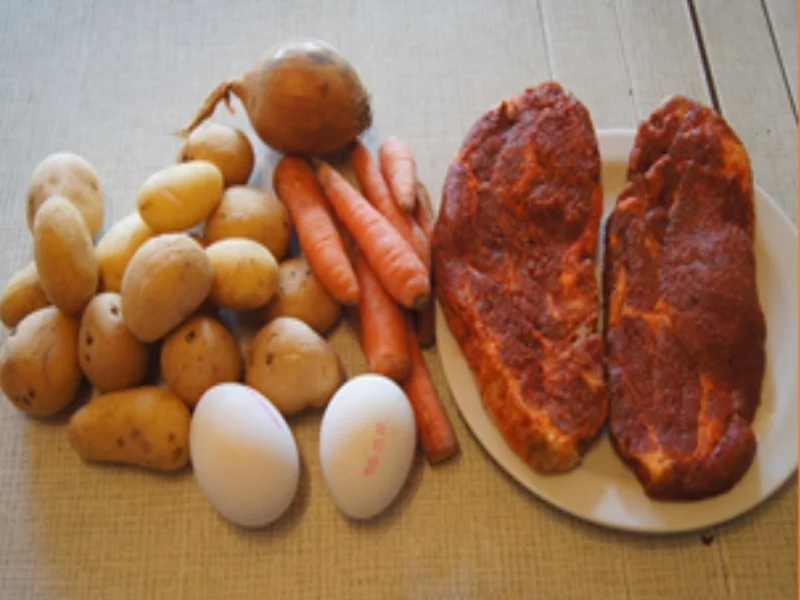 Rezept: "Kotelett mit Tschechischen Kartoffelsalat light und gemischten Salat"; Bild Nr. 14353 "Kotelett mit Tschechischen Kartoffelsalat light und gemischten Salat"; - Rezept - Bild Nr. 14353