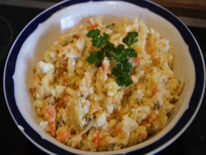 Rezept: "Kotelett mit Tschechischen Kartoffelsalat light und gemischten Salat"; Bild Nr. 14367 "Kotelett mit Tschechischen Kartoffelsalat light und gemischten Salat"; - Rezept - Bild Nr. 14367