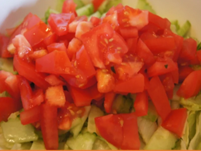 Rezept: "Kotelett mit Tschechischen Kartoffelsalat light und gemischten Salat"; Bild Nr. 14371 "Kotelett mit Tschechischen Kartoffelsalat light und gemischten Salat"; - Rezept - Bild Nr. 14371