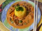 Rindfleisch mit Gemüsemix in roter Currysauce mit Basmatireis - Rezept - Bild Nr. 14361