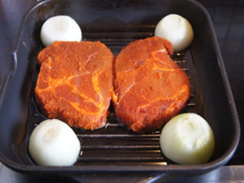 Rezept: Ranger Nackensteak mit Pommes Frites und Beilagen Bild Nr. 8 Ranger Nackensteak mit Pommes Frites und Beilagen - Rezept - Bild Nr. 8