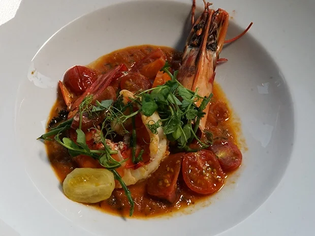 Rezept: Sea Tiger Garnelen mit Fleischtomaten und Koriander Bild Nr. 2 Sea Tiger Garnelen mit Fleischtomaten und Koriander - Rezept - Bild Nr. 2