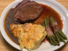 Tafelspitz vom Grill mit  Kartoffelauflauf und Speckbohnen - Rezept - Bild Nr. 14383