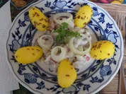 Matjesfiletsalat mit griechischen Joghurt und Kümmel-Pellkartoffeln - Rezept - Bild Nr. 14398