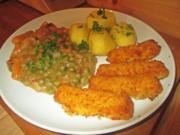 Fischstäbchen mit dicker Gemüsesoße - Rezept - Bild Nr. 14394