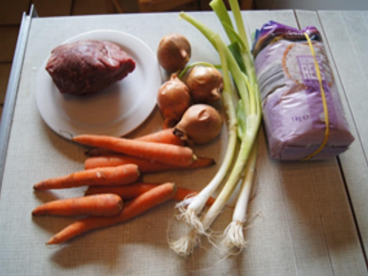 Rindfleisch mit Möhren-Zwiebel-Gemüse im Wok und Basmatireis - Rezept - Bild Nr. 3